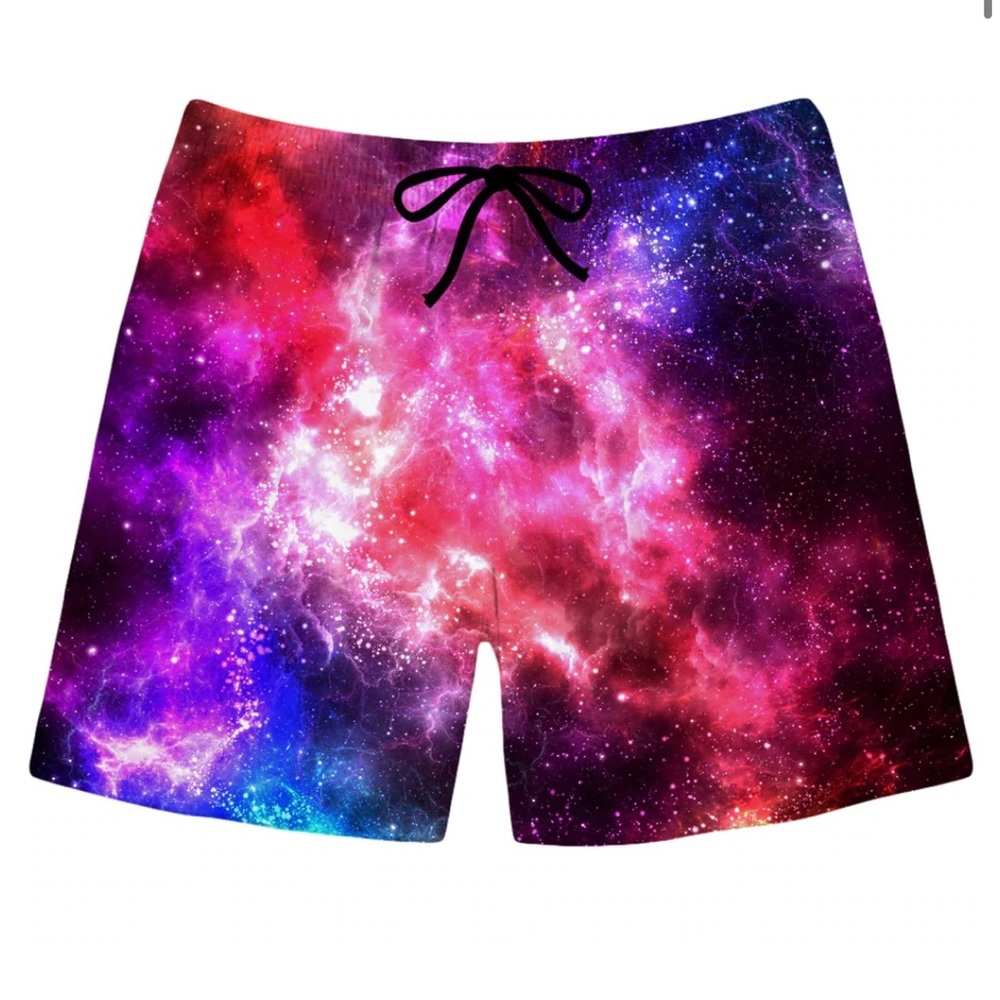 Men’s Galaxy Print Swim Shorts - Size 30W